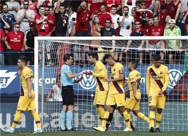 برشلونة يتعثر بالتعادل بهدفين لمثلهما أمام أوساسونا