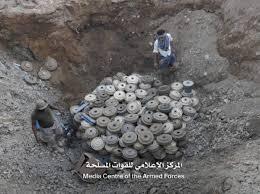 إتلاف 500 لغم حوثي شرق حرض 