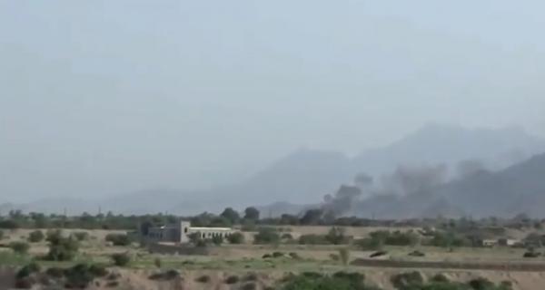 انفجار مخزن أسلحة للمليشيات الحوثية شمال حيس