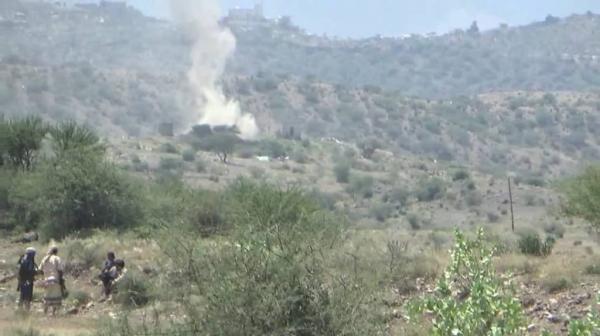 القوات المشتركة تستهدف مواقع المليشيات في حبيل السماعي بقعطبة
