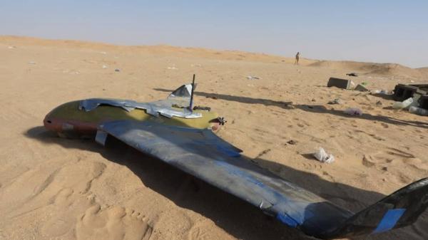 القوات الحكومية تسقط طائرة حوثية مسيرة في الجوف